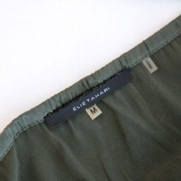 Elie Tahari Ruffled Silk Tank Top with Tie Straps - Picture 5 of 7